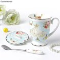 thumbnail image 2 of High Grade Bone Porcelain Tea Cups 330ml Ceramic Coffee Mug, 2 of 5