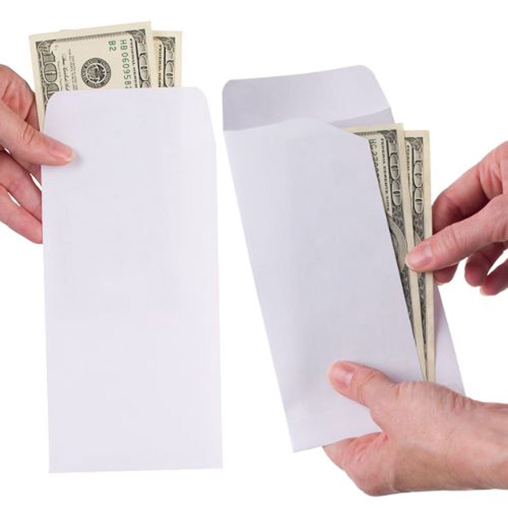 BankSupplies Blank Drive-Up Envelopes | Open End | 3-3/4W x 7H | Case of 500 |