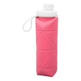thumbnail image 2 of 600ml Collapsible Water Bottle Food Grade Silicone Leakage Proof Lightweight Travel Water Bottle for Gym Camping Sports Pink, 2 of 5