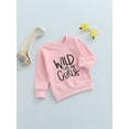 thumbnail image 3 of Qiylii Baby Girls Sweatshirt Letter Long Sleeve O neck Pullover Tops, 3 of 8