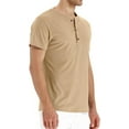 thumbnail image 3 of Iceglad Mens Fashion Casual Front Placket Basic Short Sleeve Henley T-Shirts, 3 of 10
