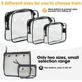 thumbnail image 2 of 3 Packs Clear Bogg Beach Tote Bag Accessories-clear Designer Zipper Insert Bag(Only for 19*15*9.5 and 15*13*5.25), Travel Makeup Clean Toiletry Brush Organizer Cosmetic Divider Storage Inner Pouch, 2 of 7
