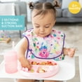 thumbnail image 6 of Bumkins Baby Silicone Grip Dish: Pink, 6 of 6