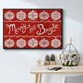 thumbnail image 5 of Fair Isle Snowflake II - Framed Gallery Wrapped Holiday Canvas - 25 x 37 - Black Frame, 5 of 8