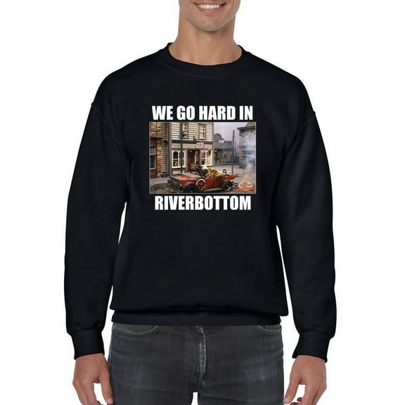 Retro Frogtown Record Store Christmas Graphic Men's Sweatshirt