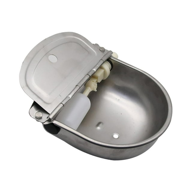 Bol Automatique à Eau Potable pour Chevaux, avec Valve à Flotteur Réglable en Acier Inoxydable avec Trou