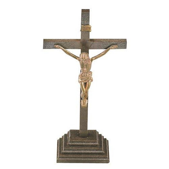 Jesus Christ on Cross 7" Standing Crucifix for Home or Church Sanctuary Decor