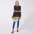 thumbnail image 5 of Poncho Hadley Wren clásico para mujer, algodón con bloques de colores, negro, 5 of 5