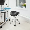 thumbnail image 7 of Saloniture Professional Ergonomic Saddle Stool, Black - Adjustable Hydraulic Seat, Rolling Spa Salon, Massage, and Medical Office Chair with Swivel Wheels, 7 of 7