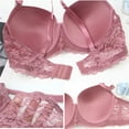 thumbnail image 4 of ManxiVoo Plus Size Women Underwire Lace Bra 3 Piece Set Comfort Support Full Coverage Smoothing Underwear 100D Size, 4 of 7