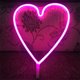 thumbnail image 3 of La luz luminosa de neón rosa en forma de corazón es adecuada para el dormitorio de la fiesta de bodas oso de fresa Electrónica, 3 of 5