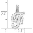 thumbnail image 4 of Solid 10K White Gold Polished F Script Initial Charm, 4 of 6