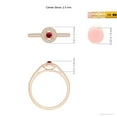 thumbnail image 5 of ANGARA Natural Vintage Style Ruby Halo Ring with Milgrain Detailing in 14K Rose Gold for Women (Size-2.5mm) | July Birthstone, Birthday, Anniversary, Jewelry Gift for Women | Natural Ruby Ring, 5 of 10