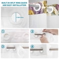 thumbnail image 4 of No Hook Shower Curtain, Spring Flowers Shower Curtains for Bathroom with See Through Top Window, Farmhouse Botanical Blossom Floral Birds Waterproof & Washable Bath Curtain Extra Long 72"x84", 4 of 9