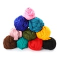 thumbnail image 2 of Xiao Hua Hilo de lana merino de 2,2 lb para hilar | Hilo jumbo suave y grueso para tejer a mano, mantas, núcleo de fieltrado, relleno cardado, verde claro, 2 of 4