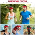 thumbnail image 2 of LOLIPPYY Sweat Headband Sports Tie Headband Nonslip Workout Headband for Women Men, 2 of 7