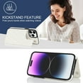 thumbnail image 5 of Allytech Flip Wallet Case for iPhone 14 Pro with Card Slots, Premium PU Leather [RFID Blocking] [Double Magnetic Button] Kickstand Shell, Shockproof Anti-Fall Protective Case - White, 5 of 7