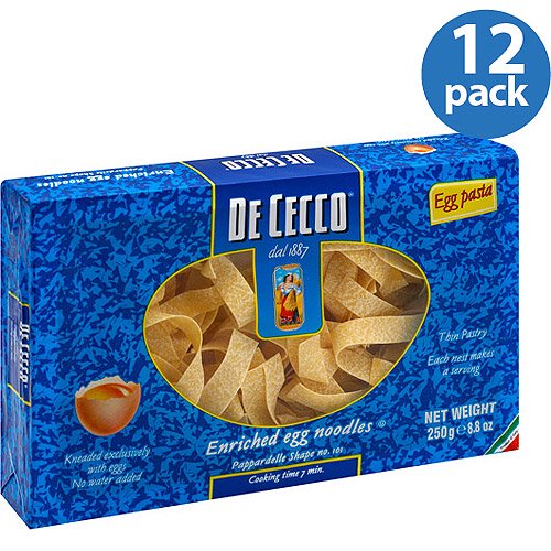 De Cecco Pappardelle Egg Pasta, 8.8 oz, (Pack of 12)