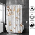 thumbnail image 4 of Coolnut Bath Shower Curtain Liners Gold Black Marble 60x72in Polyester Waterproof with 12 Curtain Hooks, 4 of 6