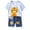 Navy A, variant on Boys' Sleepwear Agkizg 2-Piece Boys' Pajama Sets,Kids Nightwear Loungewear Clothes Set,Fashion Boys' Casual Sleeveless Tops Round Neck Collar Botton Printed Short Pants Sets