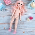 thumbnail image 4 of Muñeca de 30 cm, bonita y a la moda, para niñas y niños, con articulaciones móviles, regalo de cumpleaños (pelo rizado, cuerpo rosa, 30 cm y zapatos)., 4 of 12