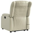 thumbnail image 3 of vidaXL Stand up Massage Recliner Chair Cream Faux Leather, 3 of 5