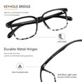 thumbnail image 2 of LAMBBAA Blue Light Blocking Glasses 3 Pack Square Frame Computer Gaming Reading Glasses Men Women Anti Eyestrain & Glare UV Filter(Marble+Black White+Slateblue), 2 of 5