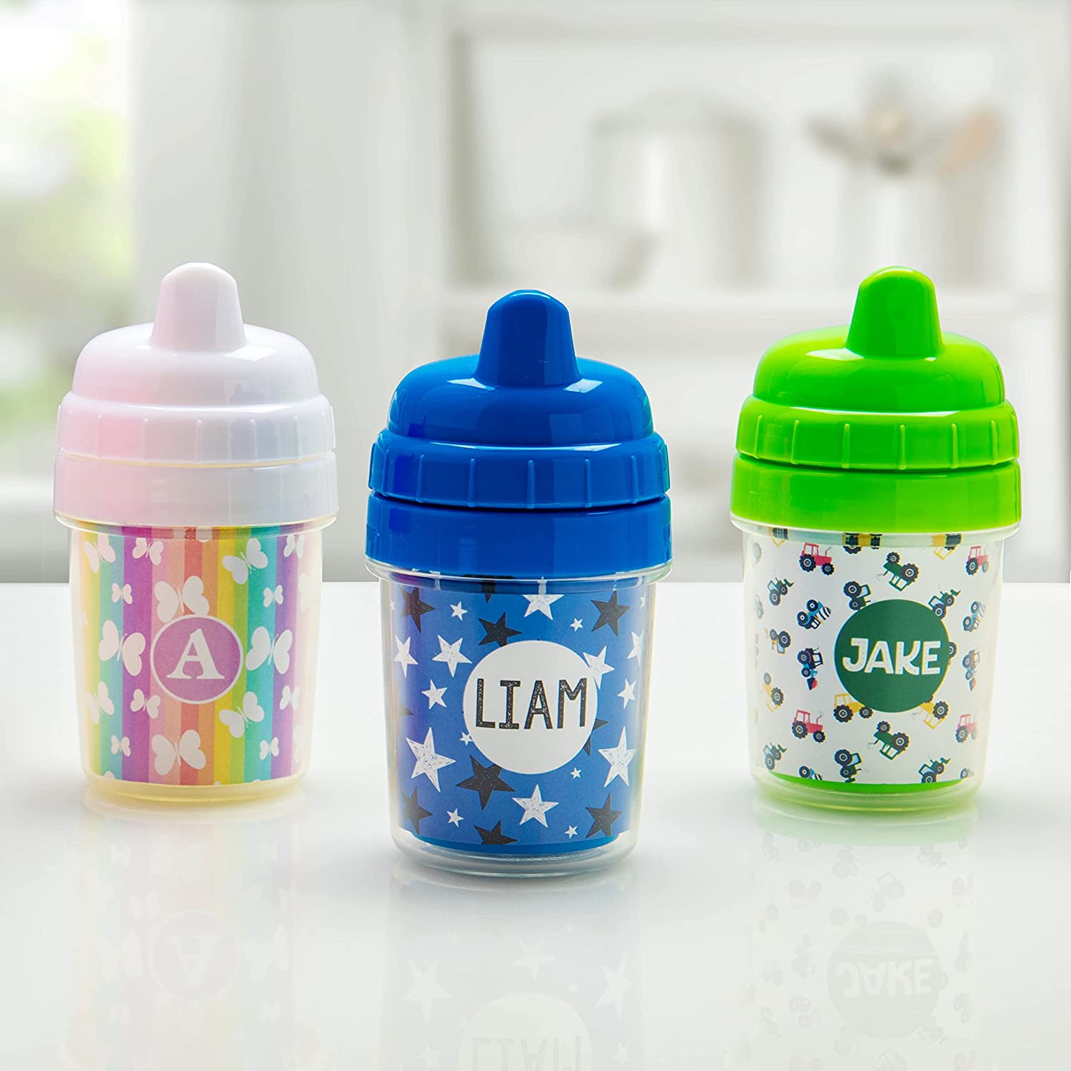 Thermo-Temp 5 oz. Personalized Toddler Sippy Cups in White - Pack of 24