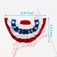thumbnail image 3 of HOOSUN American Flag Bunting for Outside,USA Pleated Fan Flag 1.5x3 FT,American Bunting Flags outdoor Patriotic Labor Day Decorations,Red White And Blue Buntings Banner Veterans Day Decor,6 Pack, 3 of 14