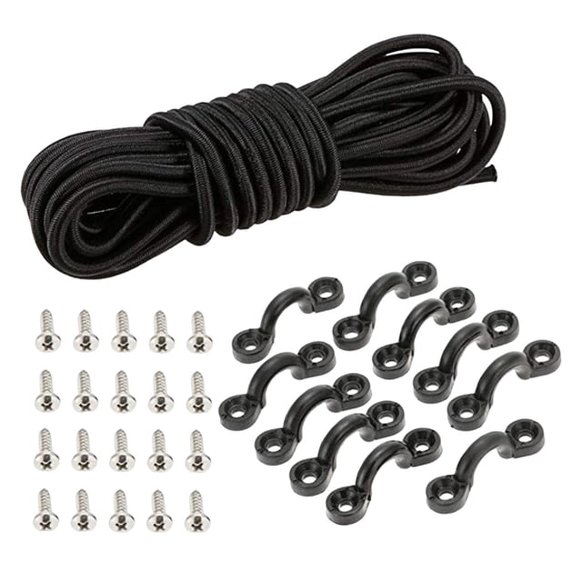 Kayak Deck Rigging with Screws Elastic Rope for Canoe Fishing Outfitting