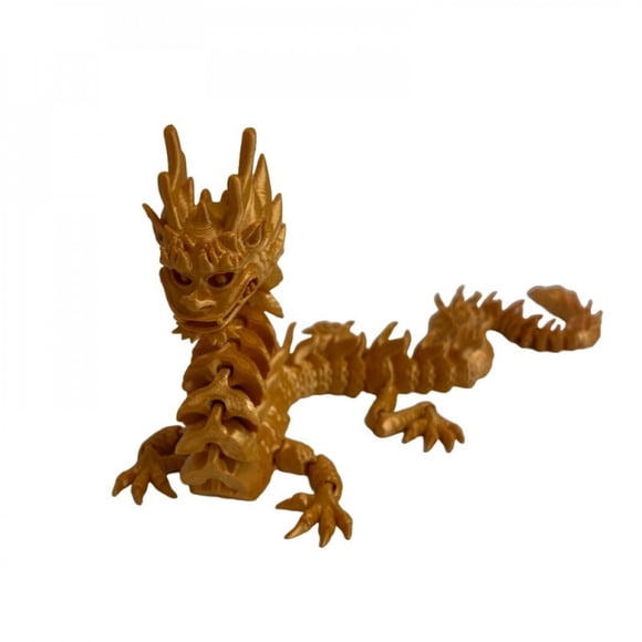 3D Printed Imperial Gold Dragon Figurine