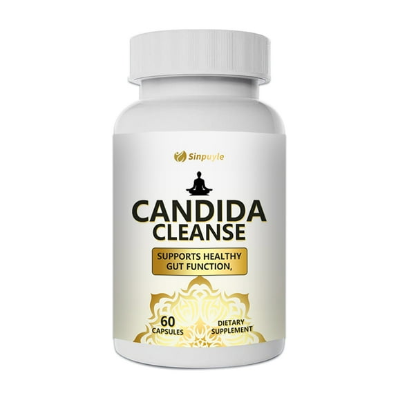 Candida Cleanse Pills for Gut Health - 60 Capsules, Natural Digestive Support & Yeast Balance Supplement for Healthy Gut Function
