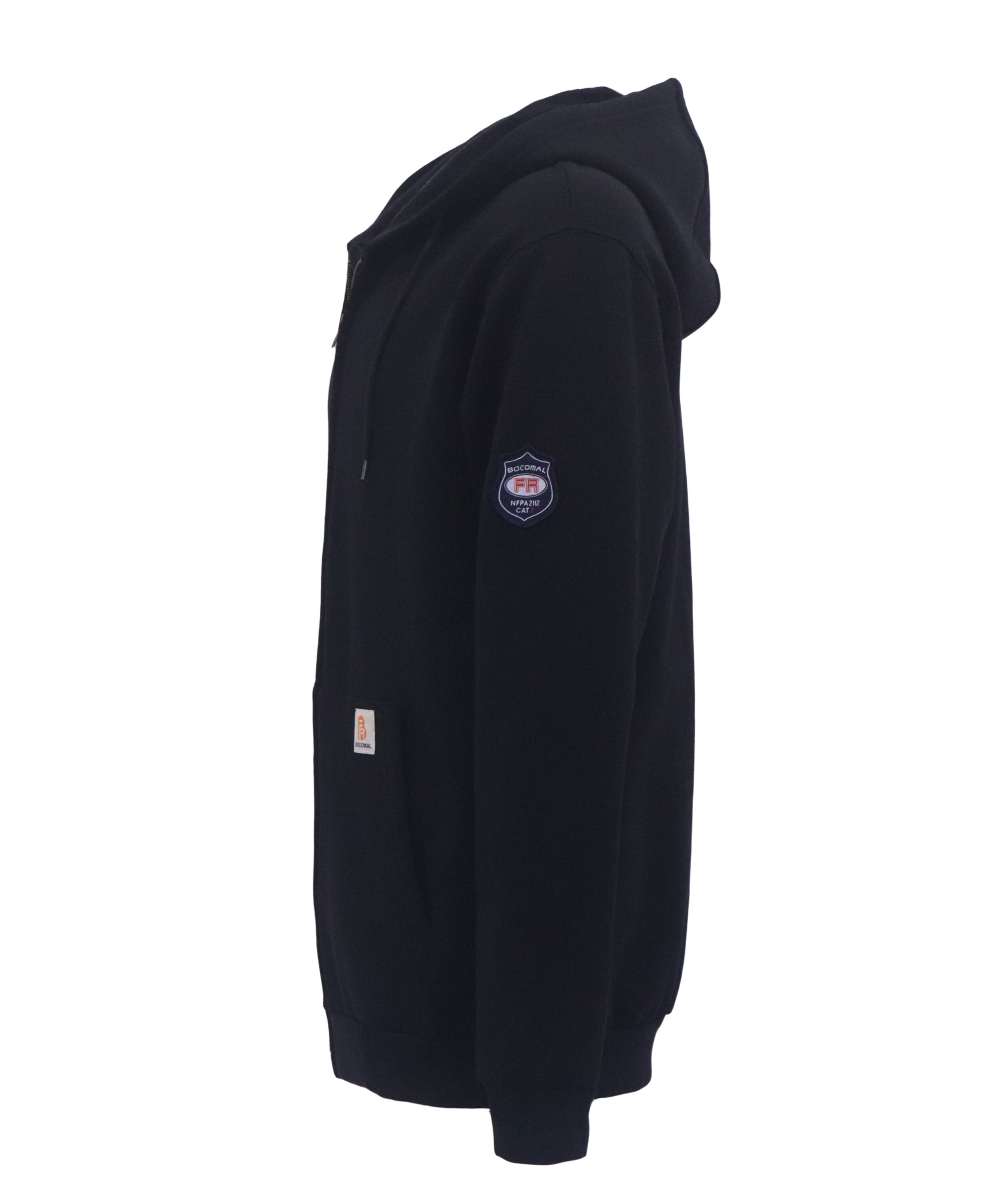 BOCOMAL FR Hoodies Front 10.5oz Cottoon Fleece Flame Resistant Hooded Sweatshirts