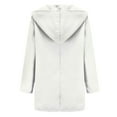 thumbnail image 4 of Duqingm Winter Coat Womens Notched Lapel Collar Double Breasted Pea Coat Winter Wool Blend Over Coats Long Jackets White,S, 4 of 4