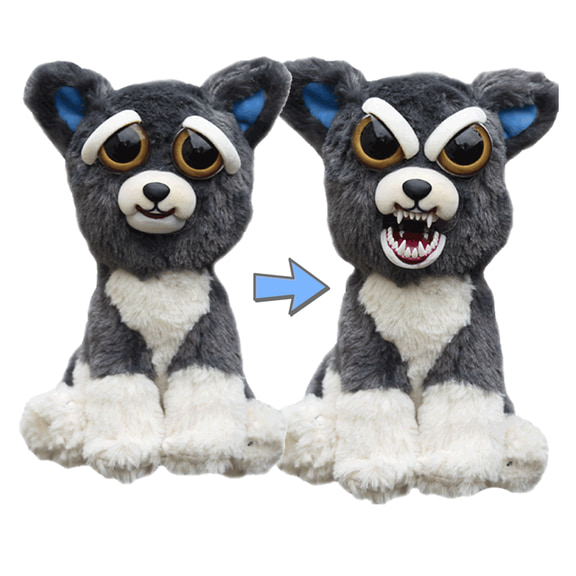 Feisty Pets Sammy Suckerpunch 8.5" Plush Dog
