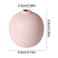 thumbnail image 2 of Modern Faux Ceramic Round Vase Planter, Lightweight Shatterproof Plastic Centerpiece for Tabletop, Shelf, Bathroom, or Office Decor, Versatile Mini Decorative Planter, 2 of 6