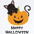 thumbnail image 2 of CafePress - Happy Halloween Cat Body Suit - Baby Light Bodysuit, Size Newborn - 24 Months, 2 of 4