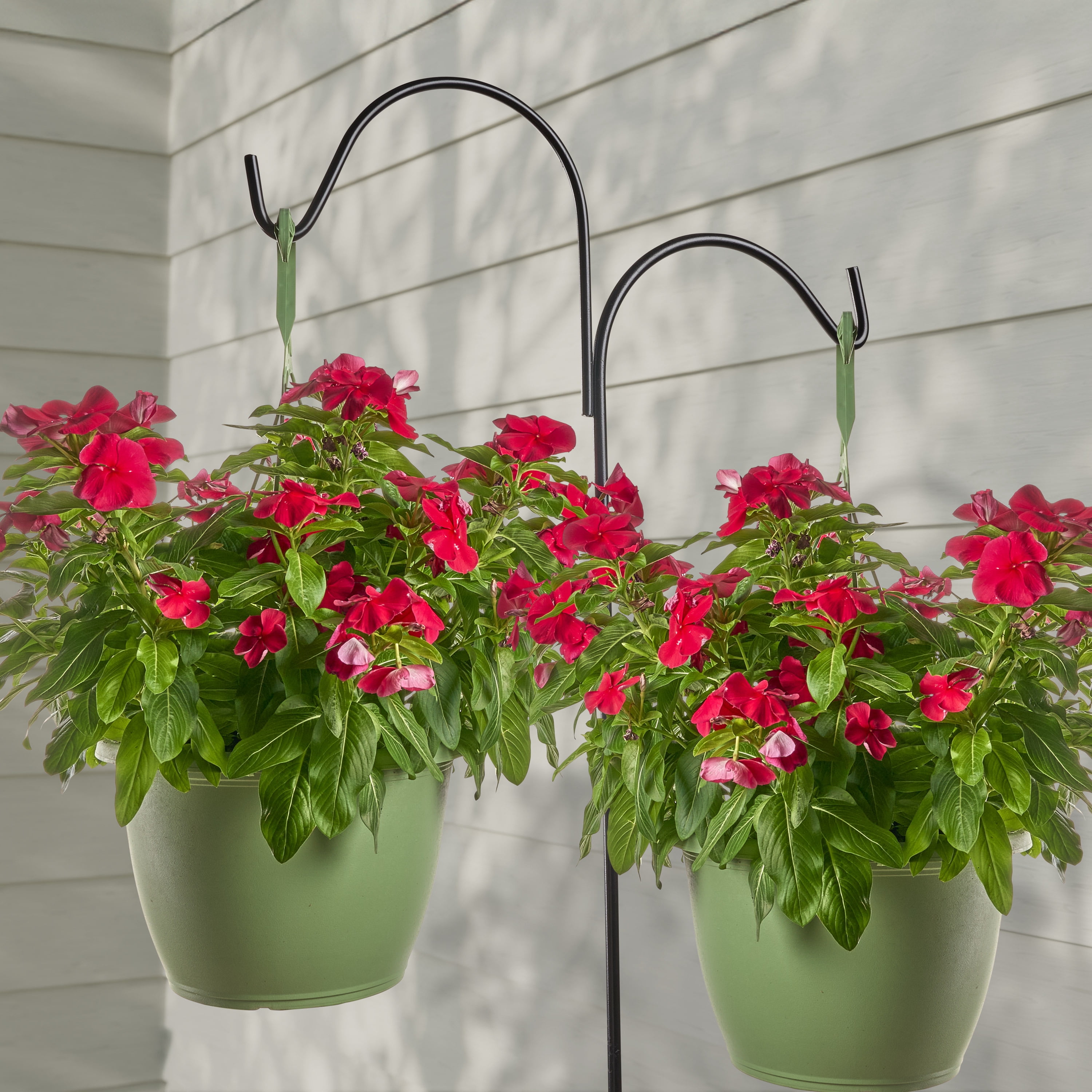 Expert Gardener 84" Black Double Offset Metal Shepherd Hook