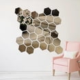 thumbnail image 5 of 6/12PCs Hexagonal Diy 3D Mirror Wall Stickers Restaurant Aisle Floor Personality Decorative Mirror Paste Living Room Sticker, 5 of 5