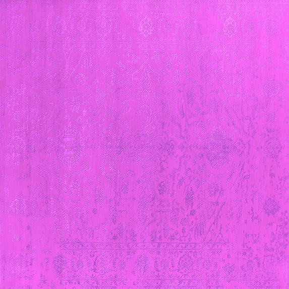 Ahgly Company Indoor Square Oriental Pink Industrial Area Rugs, 6' Square