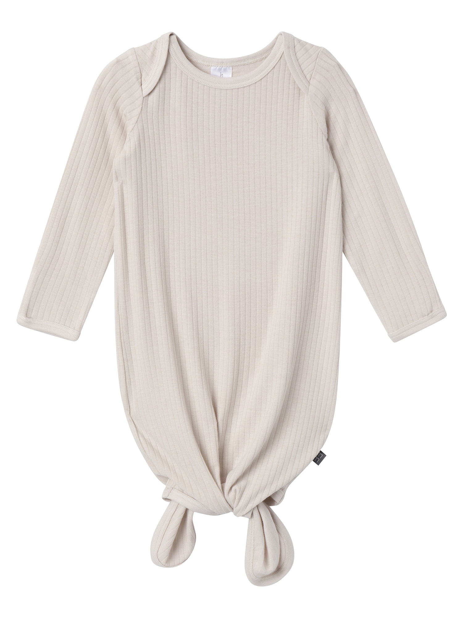 Modern Moments by Gerber Baby Neutral Viscose Knotted Gown With Mittens, 2-Pack, Newborn - 0/3 Months