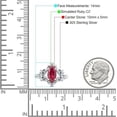 thumbnail image 7 of Art Deco Marquise Filigree Engagement Ring Ruby Cubic Zirconia White Tone 925 Sterling Silver, Size 6, 7 of 7
