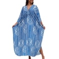 thumbnail image 2 of Stralyhd Dresses for Women Plus Size V Neck Caftans Long Batwing Sleeve Beach Cover Ups Summer Soft Airy Resort Printed Maxi Dress 2026 Royal Blue One Size, 2 of 5
