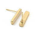 thumbnail image 2 of Alloy Stud Earring with Acrylic Finding Rectangle Light golden 16x3.5mm, 2 of 2
