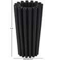 thumbnail image 3 of DecMode 12" Abstract Dimensional Ribbed Black Ceramic Vase with Cylindrical Ridges, 3 of 9