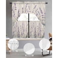 thumbnail image 2 of Purple Spring Floral Swag Curtains for Living Room/Bedroom Windows, Summer Flowers Botanical Rustic Kitchen Curtains and Valances Set 36 Inch Length, Light Filtering Swags Valance Curtain Panels, 2 of 5