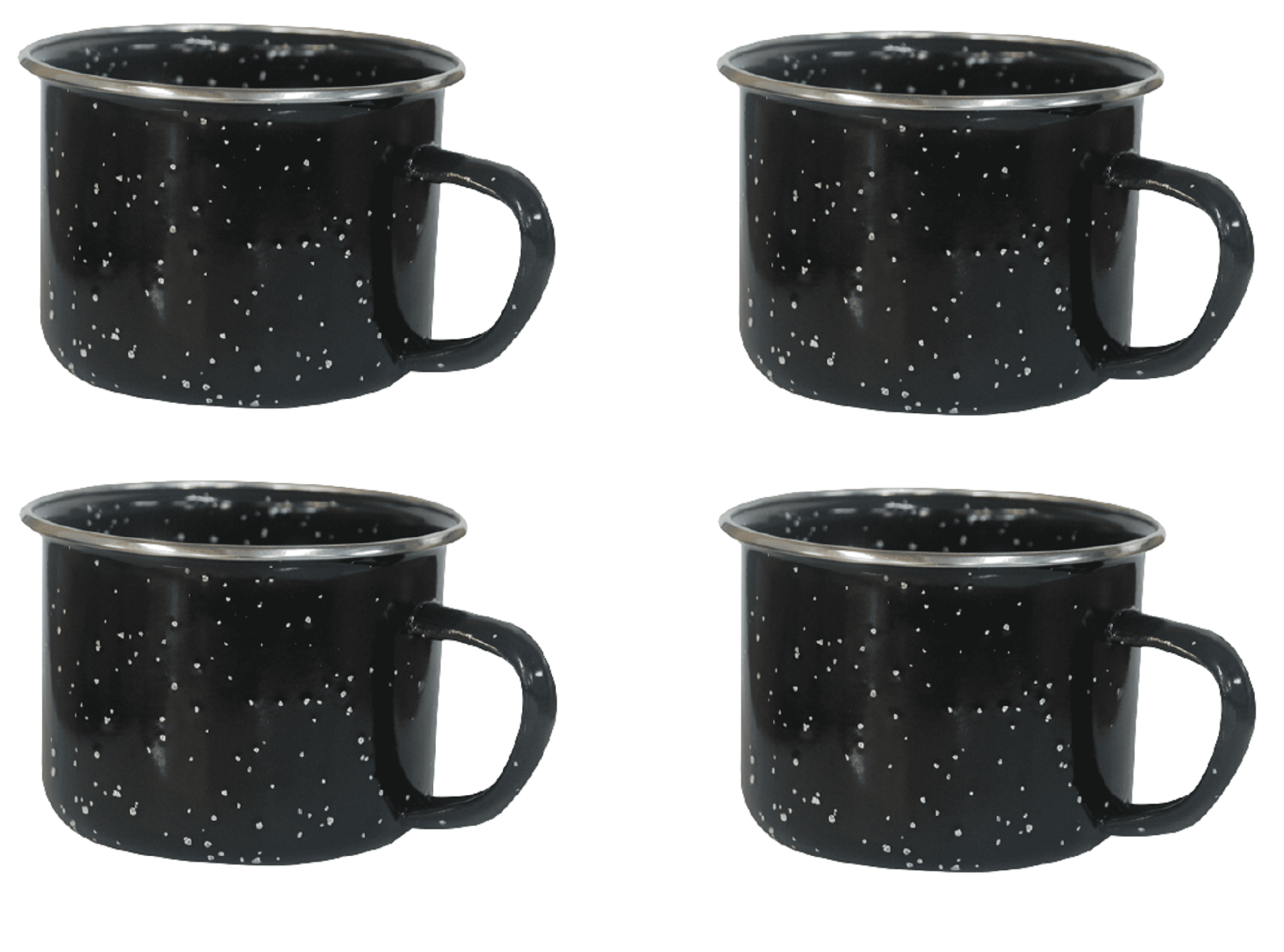 Pack Metal Camping Mug Set 