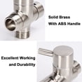 thumbnail image 4 of HAHDAXIA Solid Brass G1/2" Shower Arm All Metal Universal 3-Way Diverter Valve for Hand Shower and Fixed Shower Head，Replacement Component Adapter (Brushed Nickel), 4 of 6