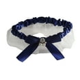 thumbnail image 2 of Bridal Garter with Transparent Tulle Skirt, Pearls and Blue Ribbon, 2 of 4