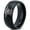 Black Dome Polish Tungsten, variant on Tungsten Hockey Ring Band Ring 8mm Men Women Comfort Fit Black Beveled Edge Polished